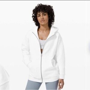 🍋EUC Lululemon ALL YOURS Zip Hoodie WHOTE XL POCKETS FULL ZIP W3COXS $118